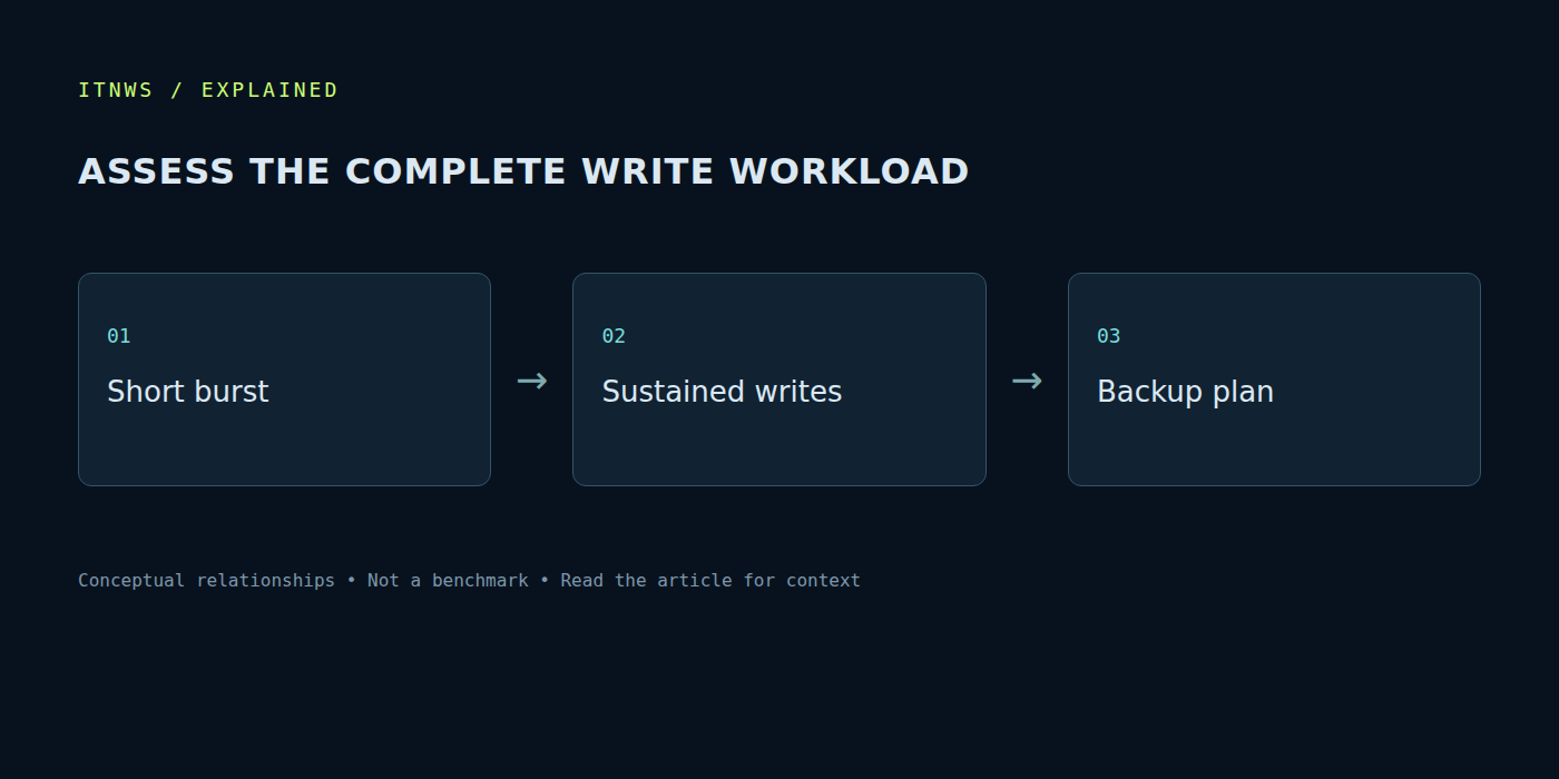 Diagram: TLC or QLC: choose an SSD for the workload, not three letters